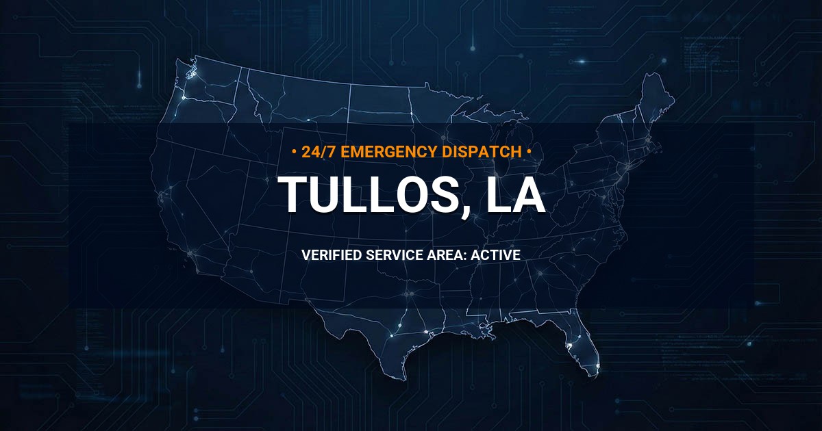 Emergency Plumbing Dispatch Map for Plumbing Services: Tullos, LA