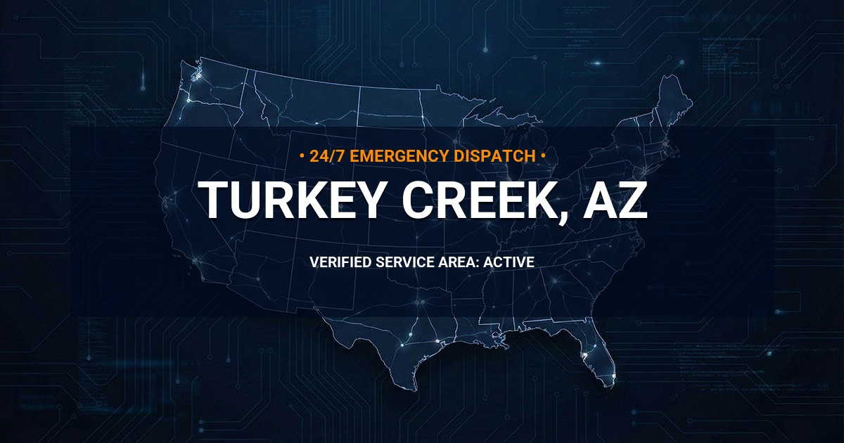 Emergency Plumbing Dispatch Map for Plumbing Services: Turkey Creek, AZ