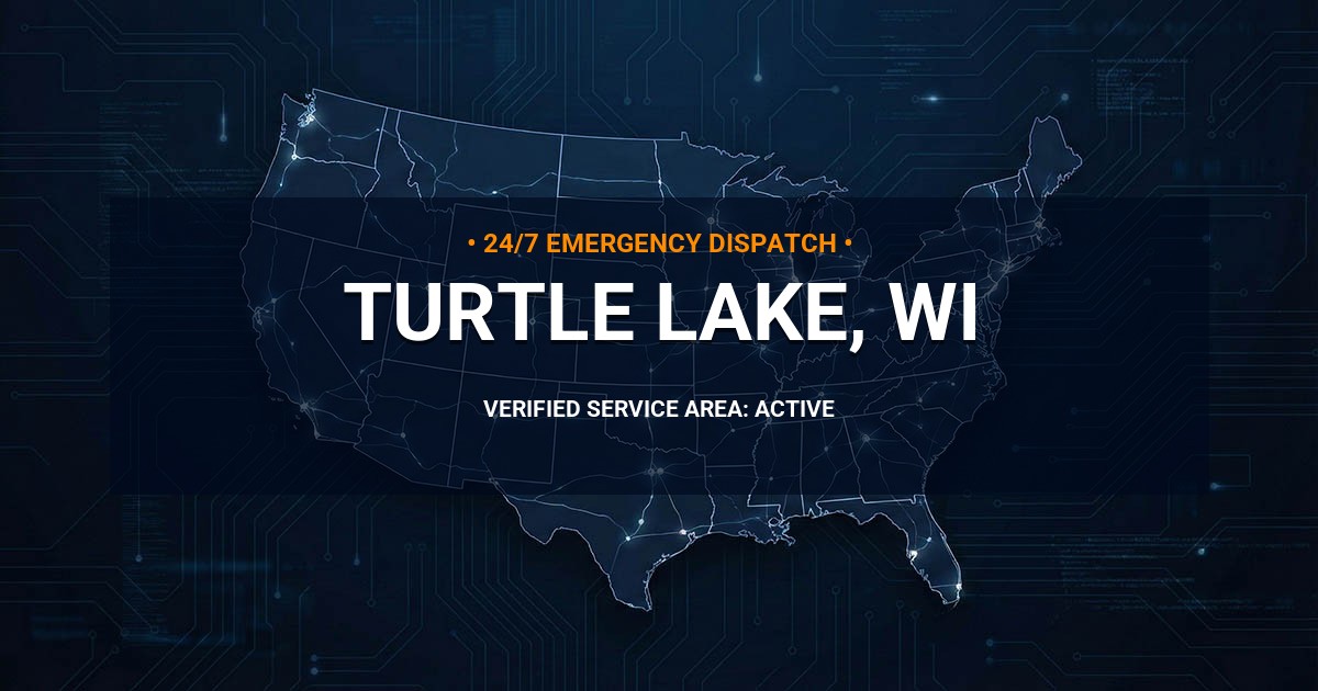 Emergency Plumbing Dispatch Map for Plumbing Services: Turtle Lake, WI
