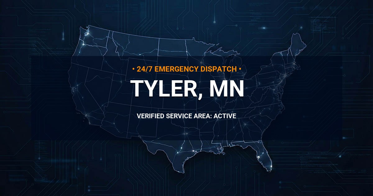 Emergency Plumbing Dispatch Map for Plumbing Services: Tyler, MN