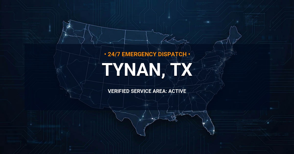 Emergency Plumbing Dispatch Map for Plumbing Services: Tynan, TX