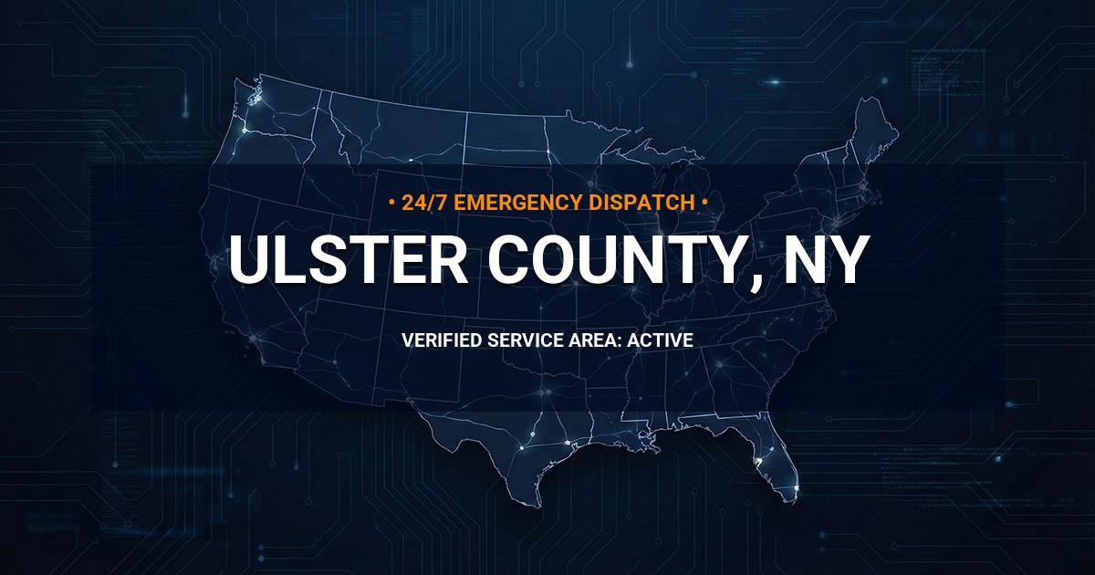 Emergency Plumbing Dispatch Map for Ulster County Plumbing Logistics