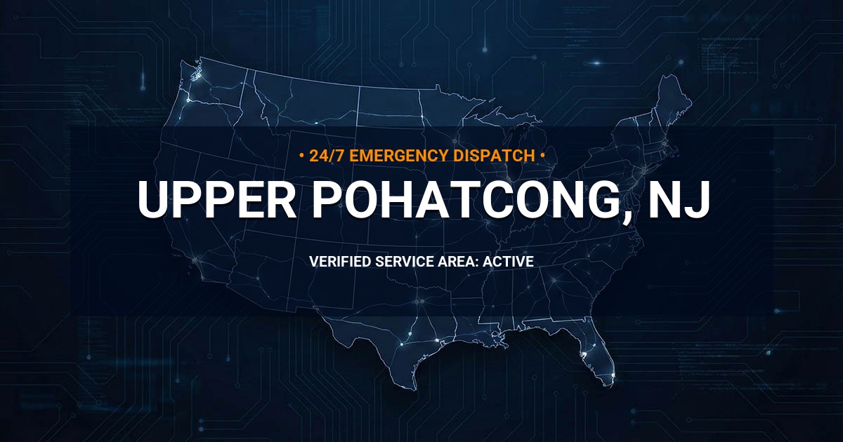 Emergency Plumbing Dispatch Map for Plumbing Services: Upper Pohatcong, NJ