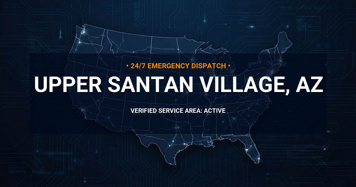 Emergency Plumbing Dispatch Map for Plumbing Services: Upper Santan Village, AZ