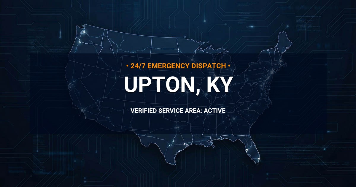 Emergency Plumbing Dispatch Map for Plumbing Services: Upton, KY