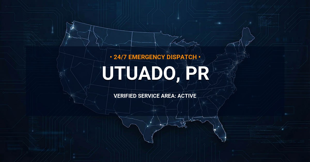 Emergency Plumbing Dispatch Map for Plumbing Services: Utuado, PR
