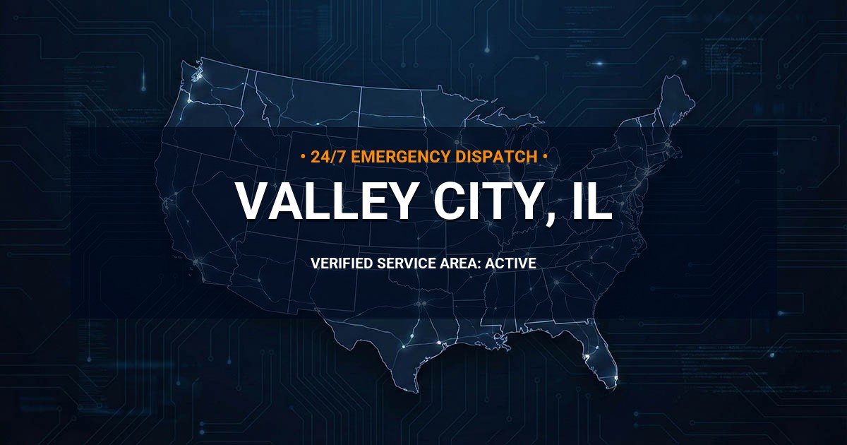 Emergency Plumbing Dispatch Map for Plumbing Services: Valley City, IL