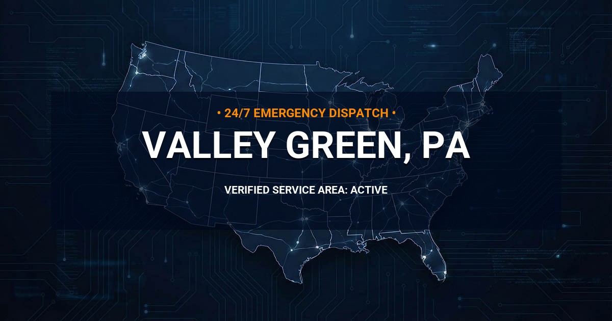 Emergency Plumbing Dispatch Map for Plumbing Services: Valley Green, PA