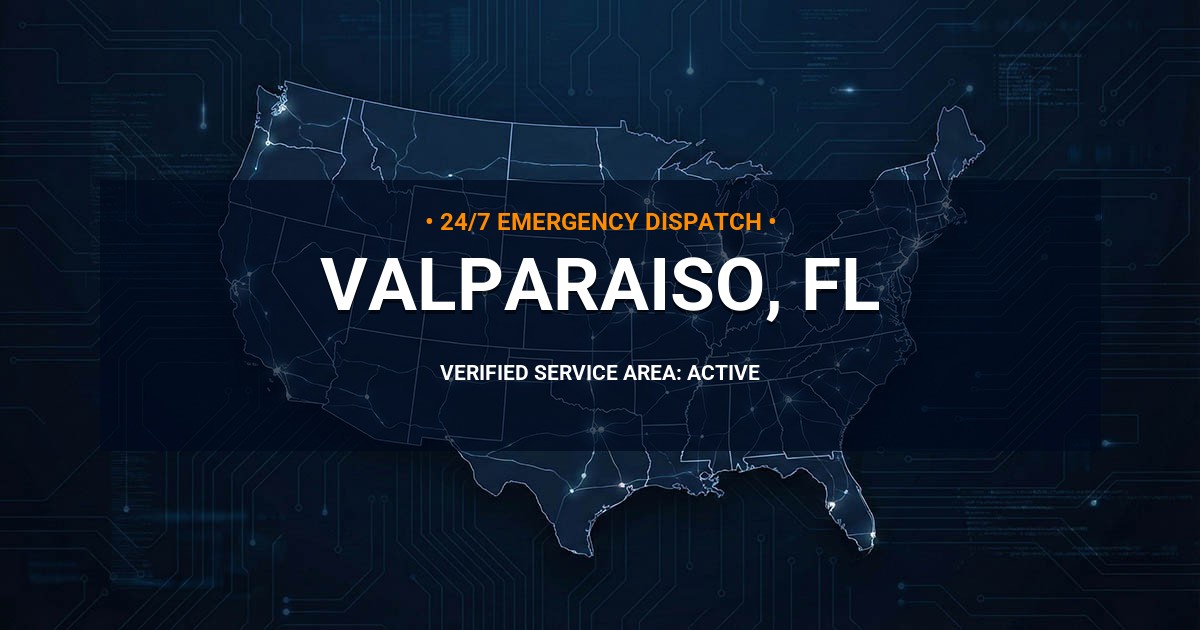 Emergency Plumbing Dispatch Map for Plumbing Services: Valparaiso, FL
