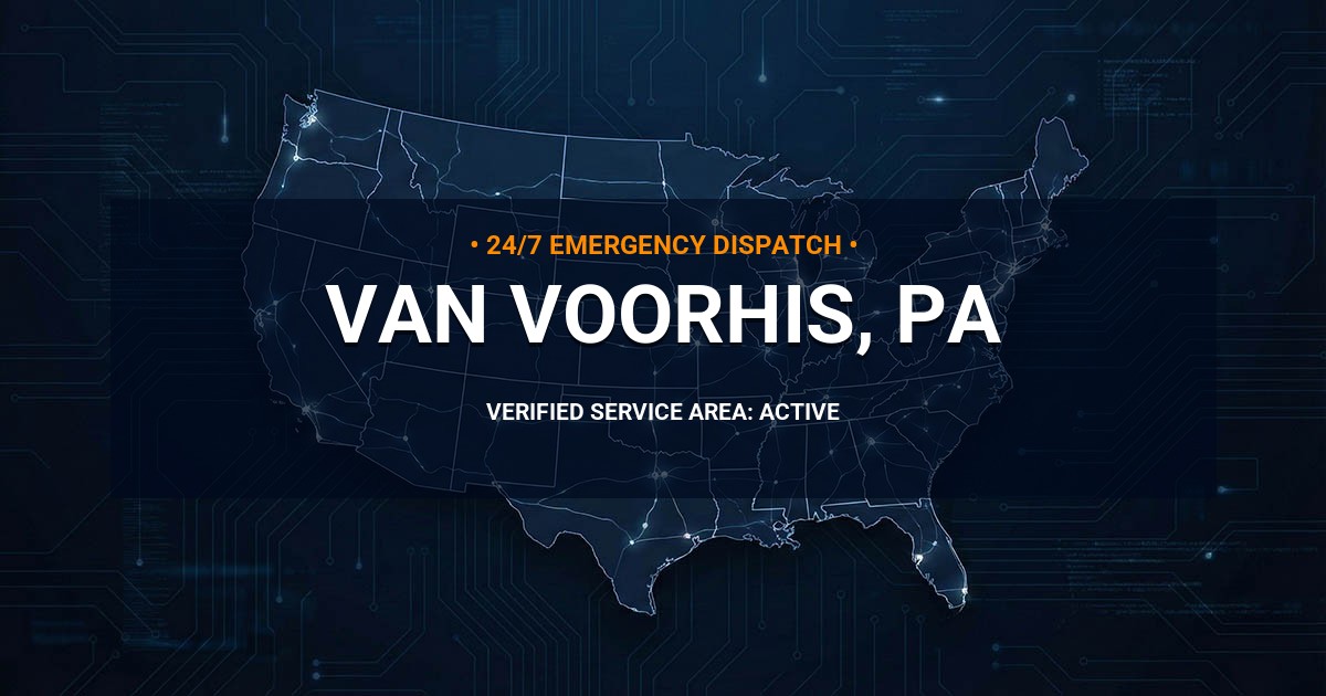 Emergency Plumbing Dispatch Map for Plumbing Services: Van Voorhis, PA