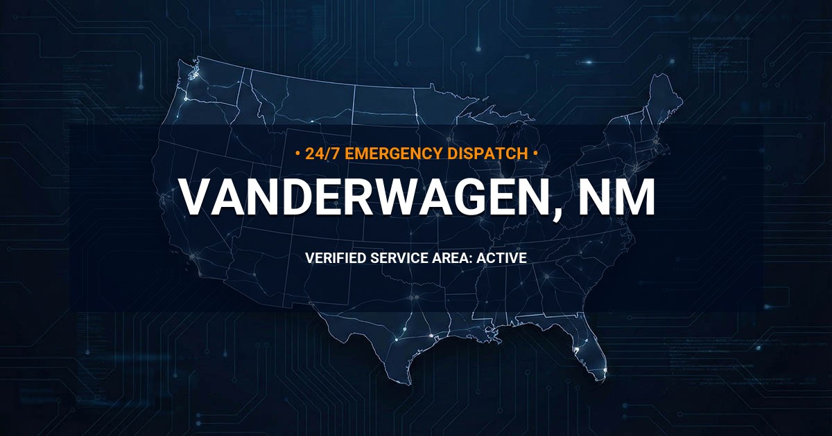 Emergency Plumbing Dispatch Map for Plumbing Services: Vanderwagen, NM