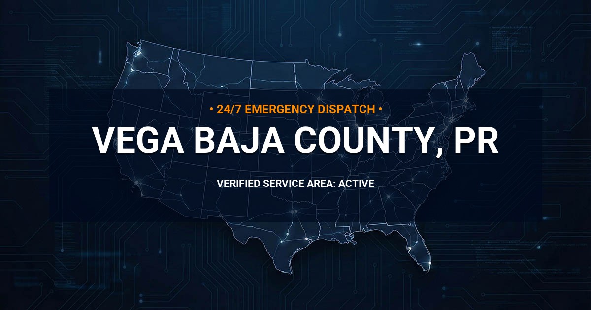 Emergency Plumbing Dispatch Map for Vega Baja County Plumbing Logistics