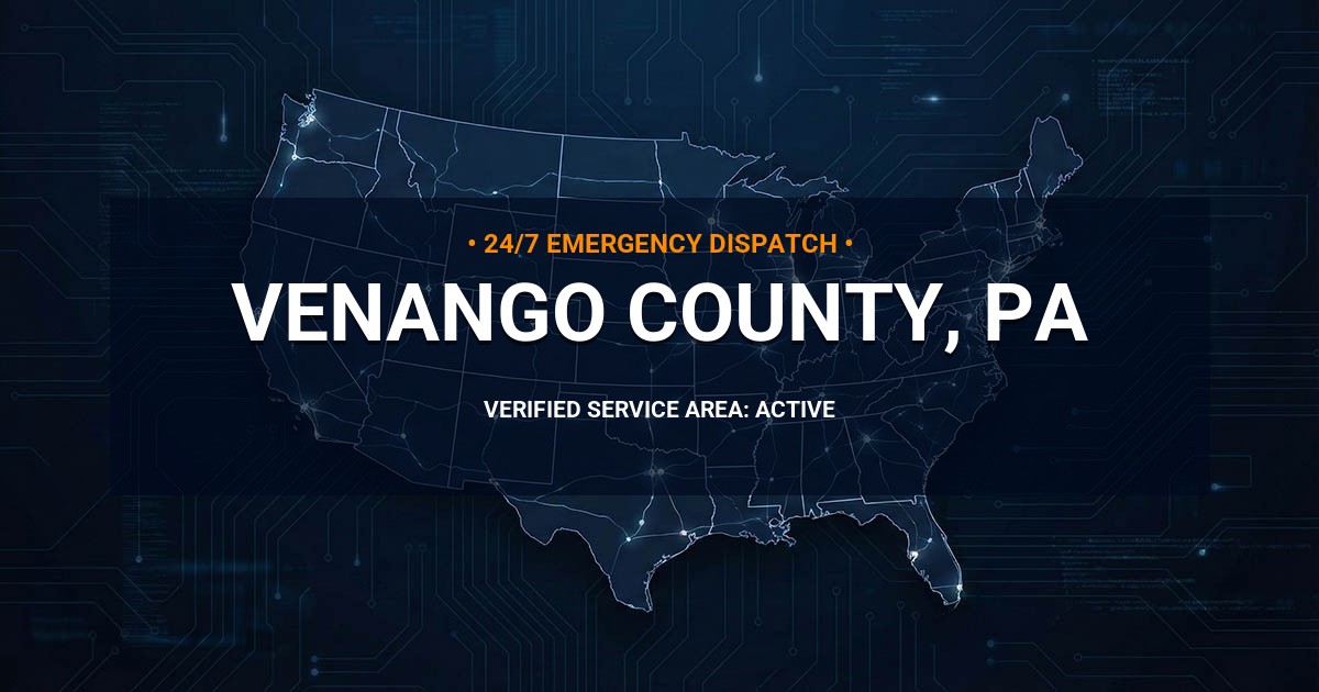 Emergency Plumbing Dispatch Map for Venango County Plumbing Logistics