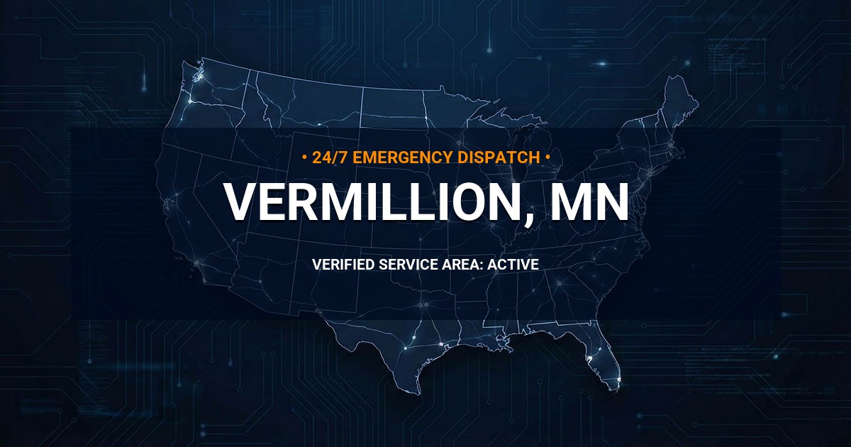 Emergency Plumbing Dispatch Map for Plumbing Services: Vermillion, MN