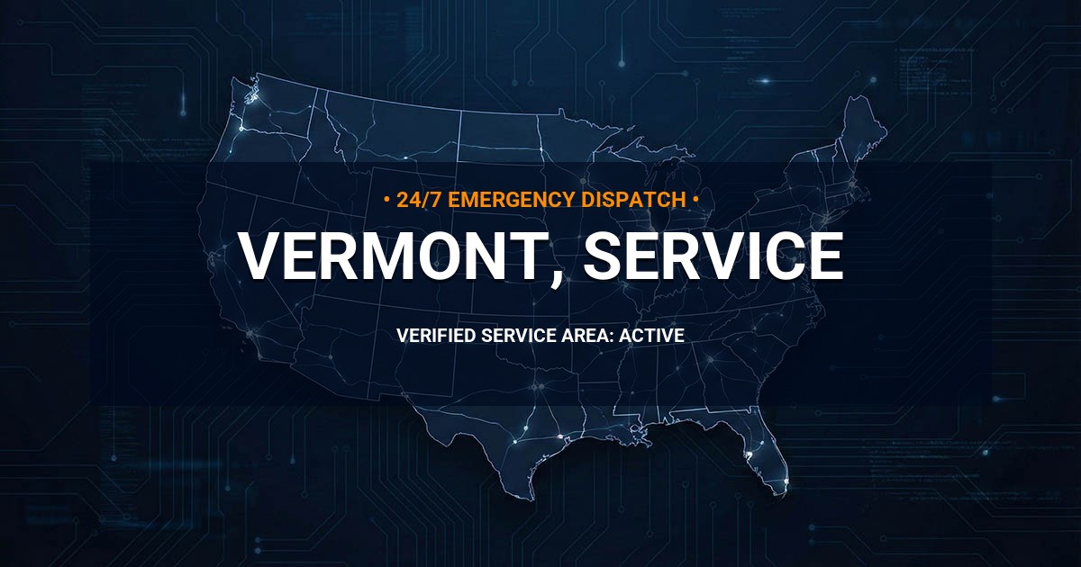 Emergency Plumbing Dispatch Map for Vermont Plumbing Administration