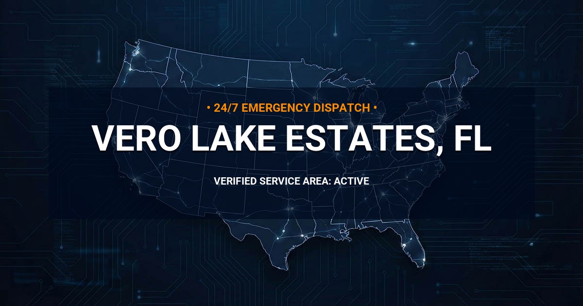 Emergency Plumbing Dispatch Map for Plumbing Services: Vero Lake Estates, FL