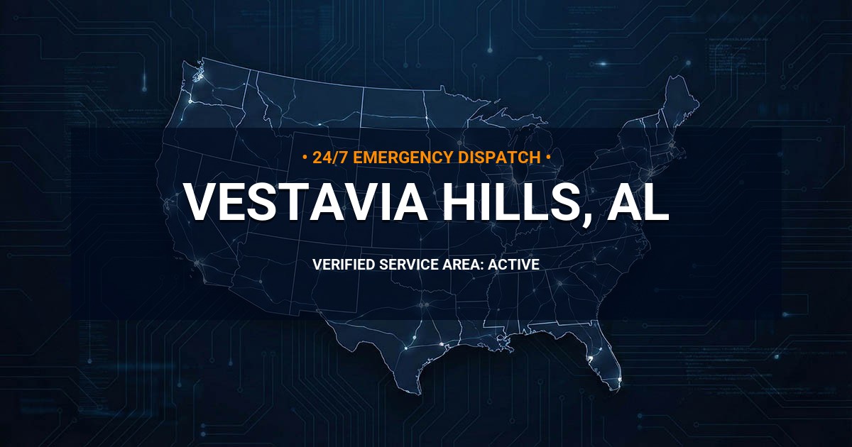 Emergency Plumbing Dispatch Map for Plumbing Services: Vestavia Hills, AL