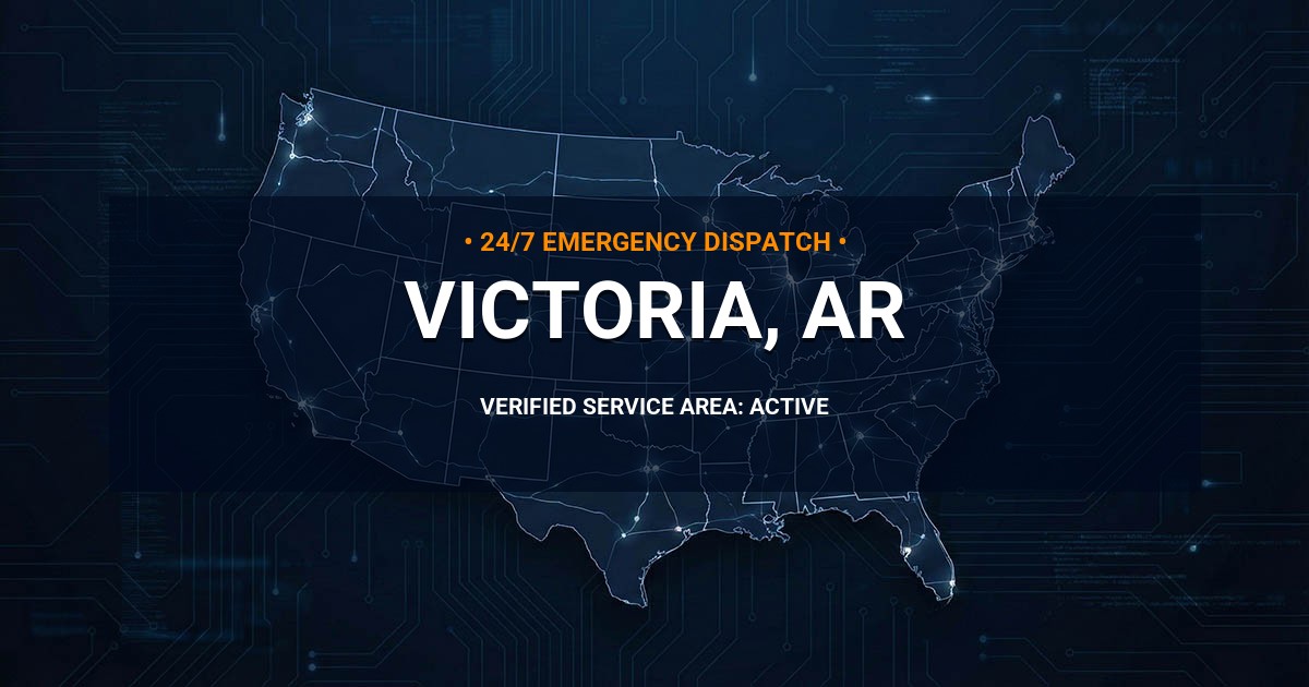 Emergency Plumbing Dispatch Map for Plumbing Services: Victoria, AR