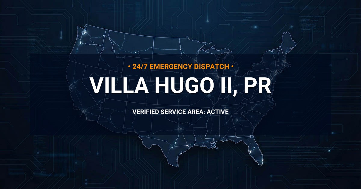Emergency Plumbing Dispatch Map for Plumbing Services: Villa Hugo II, PR