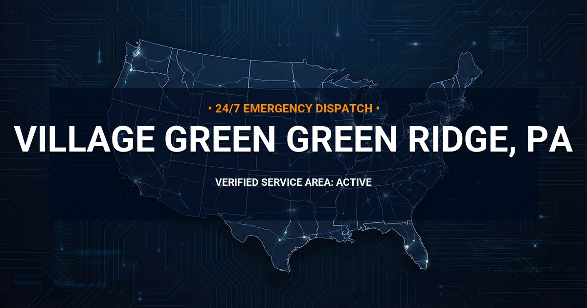 Emergency Plumbing Dispatch Map for Plumbing Services: Village Green-Green Ridge, PA