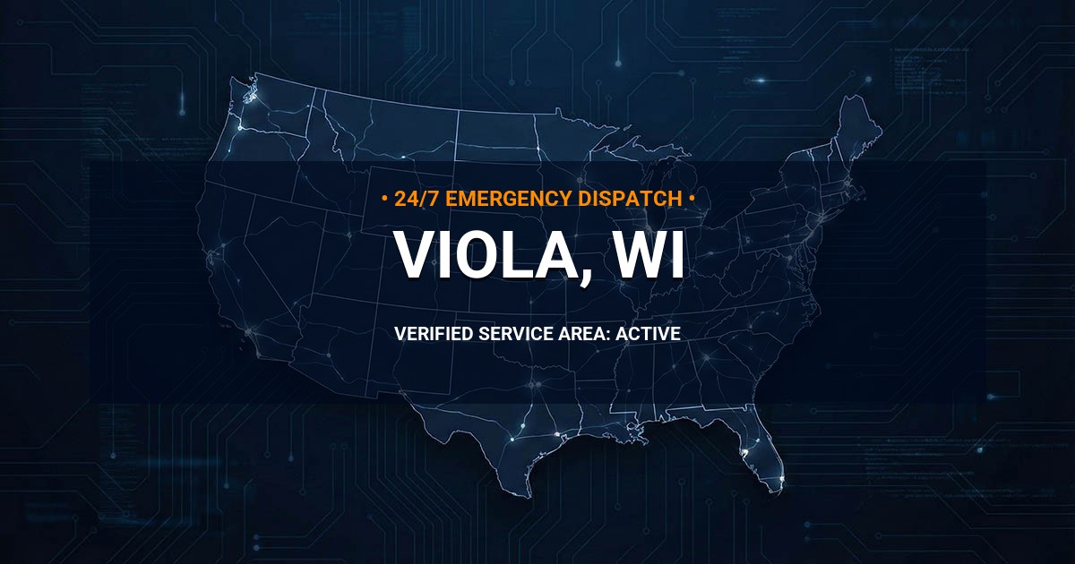 Emergency Plumbing Dispatch Map for Plumbing Services: Viola, WI