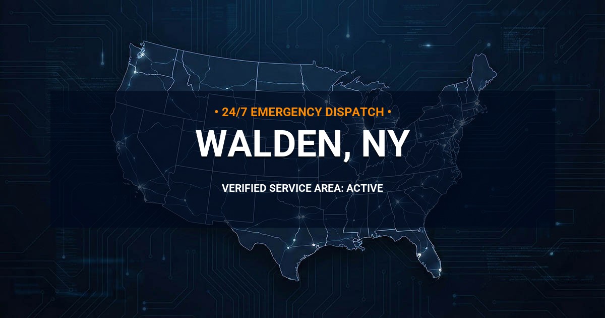 Emergency Plumbing Dispatch Map for Plumbing Services: Walden, NY