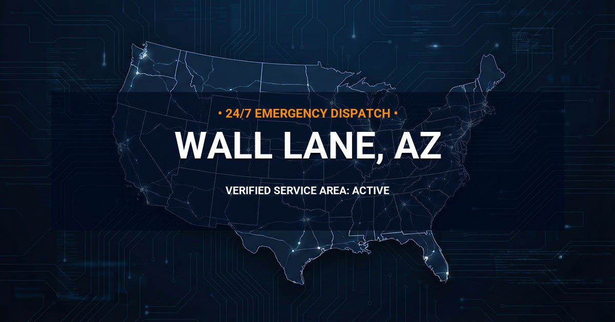 Emergency Plumbing Dispatch Map for Plumbing Services: Wall Lane, AZ