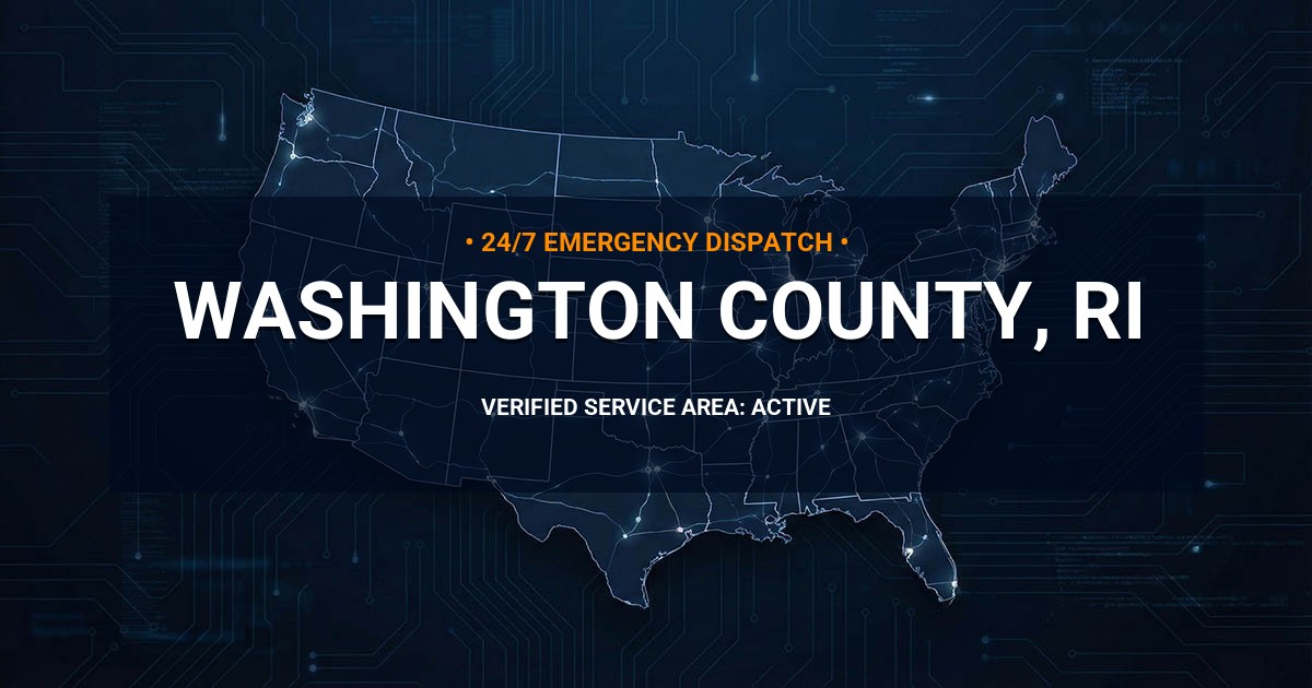 Emergency Plumbing Dispatch Map for Washington County Plumbing Logistics