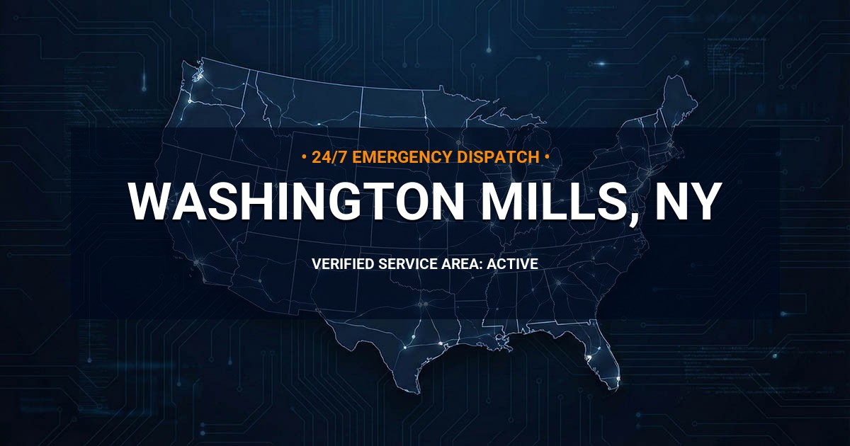 Emergency Plumbing Dispatch Map for Plumbing Services: Washington Mills, NY