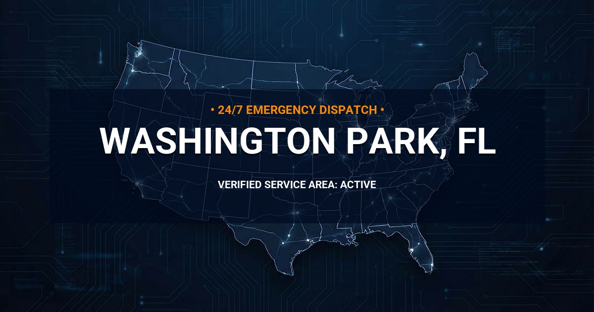 Emergency Plumbing Dispatch Map for Plumbing Services: Washington Park, FL