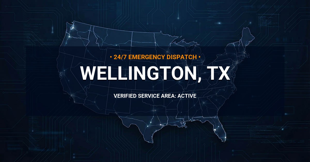 Emergency Plumbing Dispatch Map for Plumbing Services: Wellington, TX