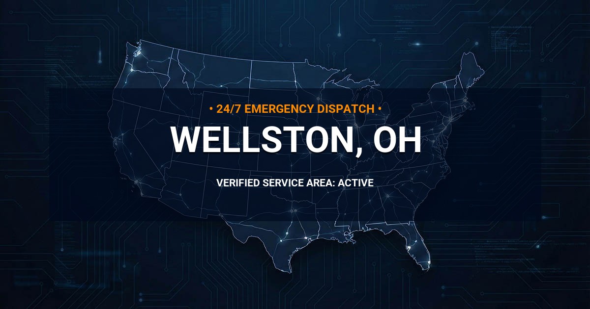 Emergency Plumbing Dispatch Map for Plumbing Services: Wellston, OH
