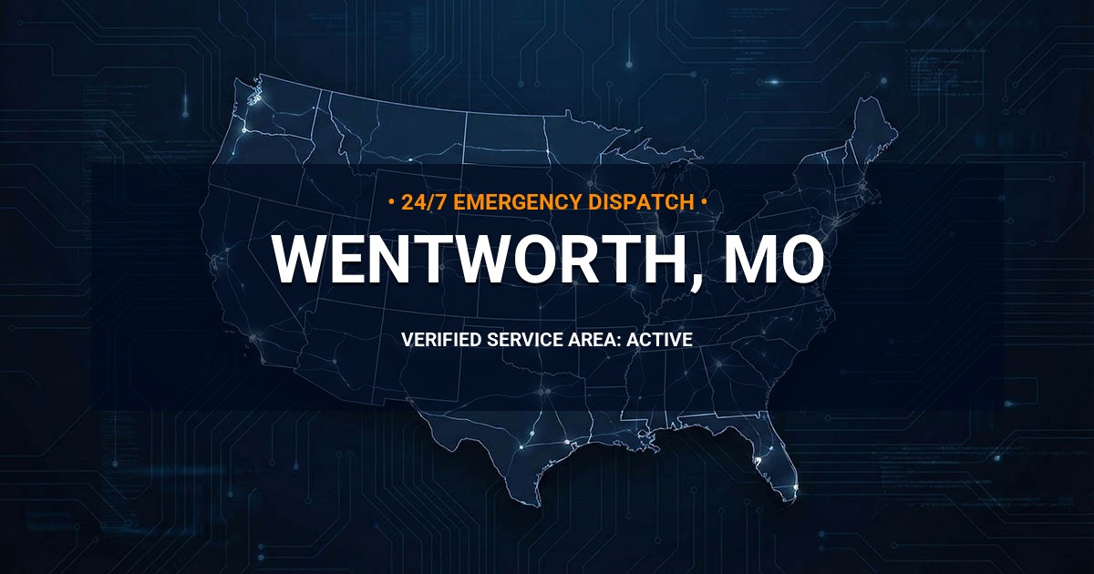 Emergency Plumbing Dispatch Map for Plumbing Services: Wentworth, MO