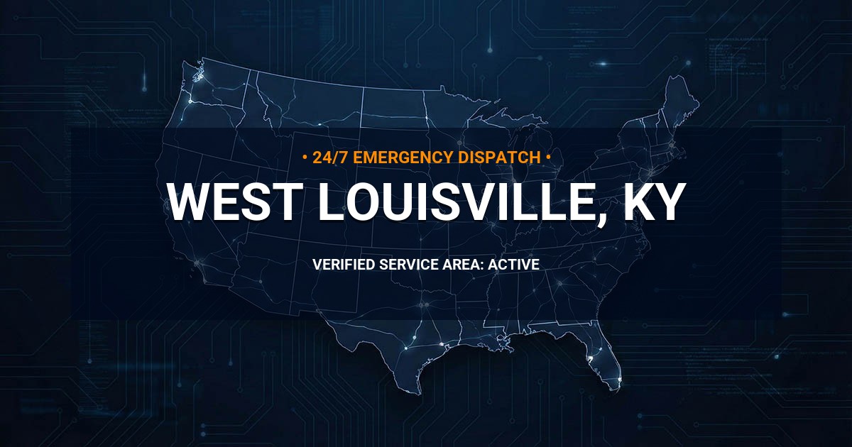 Emergency Plumbing Dispatch Map for Plumbing Services: West Louisville, KY