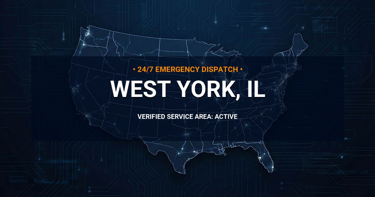 Emergency Plumbing Dispatch Map for Plumbing Services: West York, IL