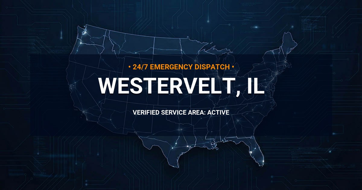 Emergency Plumbing Dispatch Map for Plumbing Services: Westervelt, IL