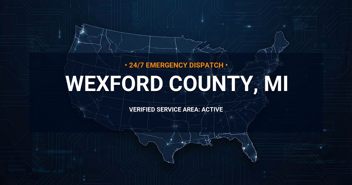 Emergency Plumbing Dispatch Map for Wexford County Plumbing Logistics