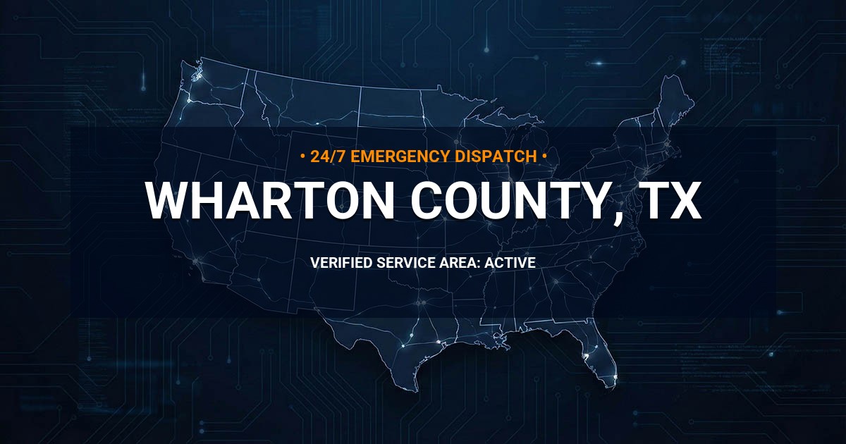 Emergency Plumbing Dispatch Map for Wharton County Plumbing Logistics