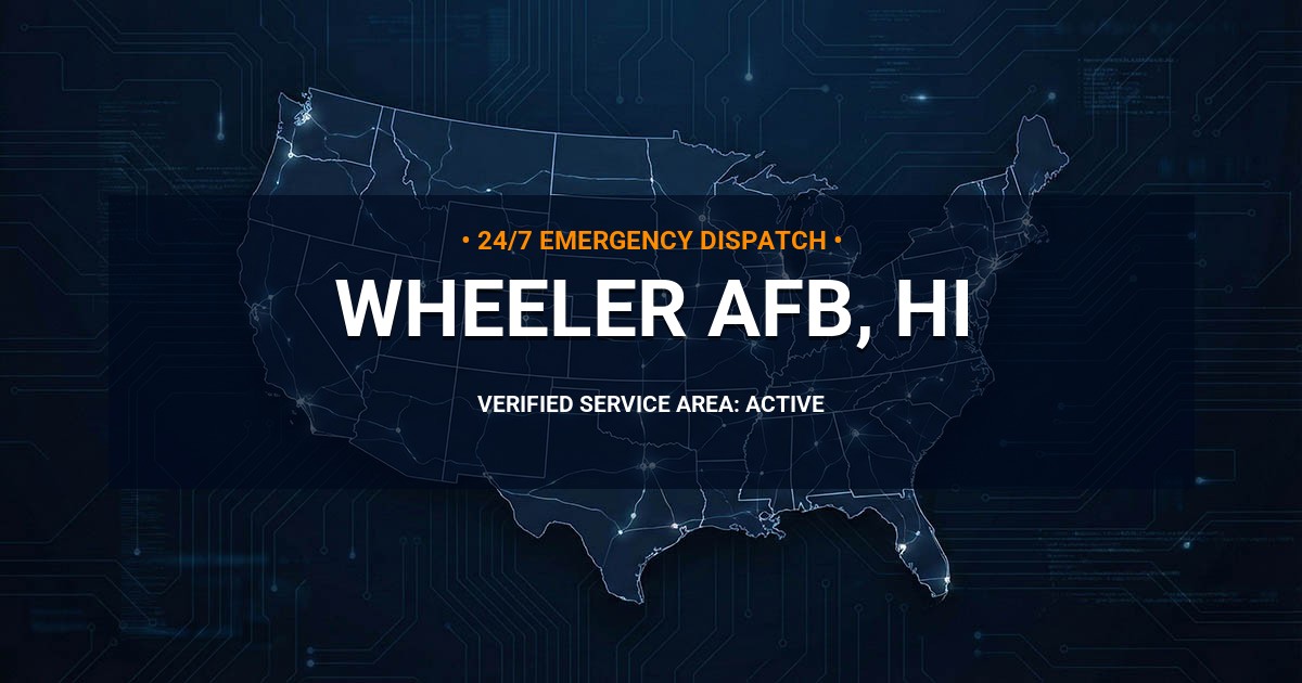 Emergency Plumbing Dispatch Map for Plumbing Services: Wheeler AFB, HI