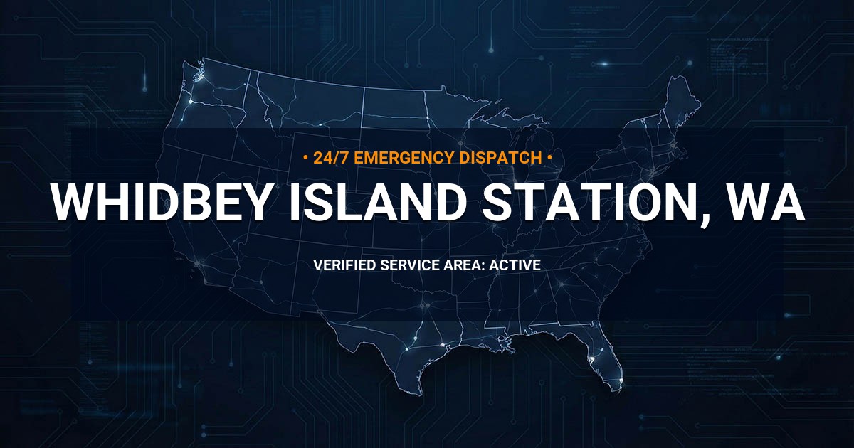 Emergency Plumbing Dispatch Map for Plumbing Services: Whidbey Island Station, WA