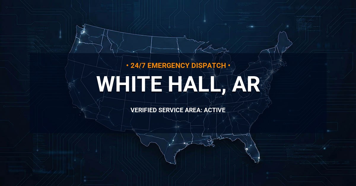 Emergency Plumbing Dispatch Map for Plumbing Services: White Hall, AR