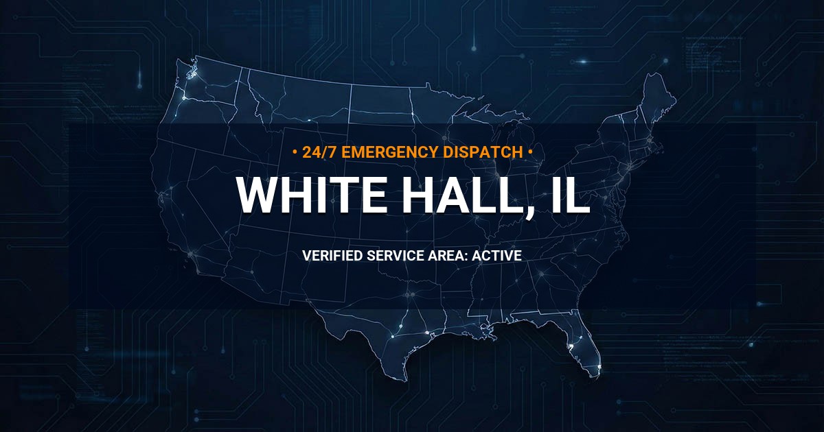 Emergency Plumbing Dispatch Map for Plumbing Services: White Hall, IL