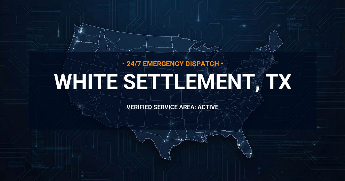 Emergency Plumbing Dispatch Map for Plumbing Services: White Settlement, TX