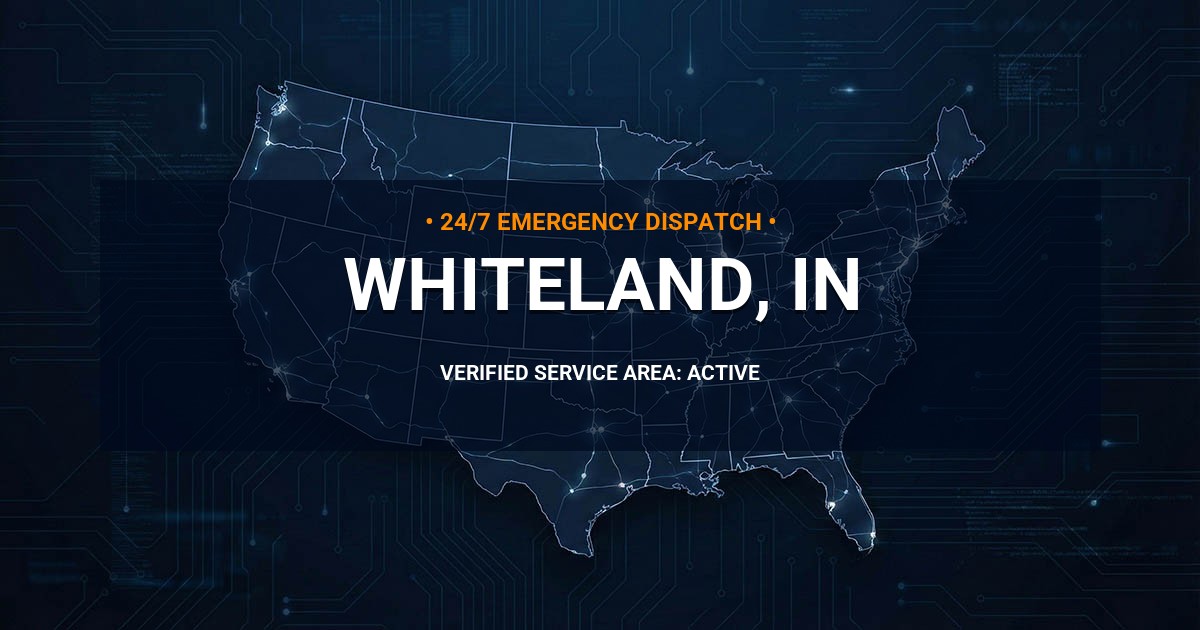 Emergency Plumbing Dispatch Map for Plumbing Services: Whiteland, IN
