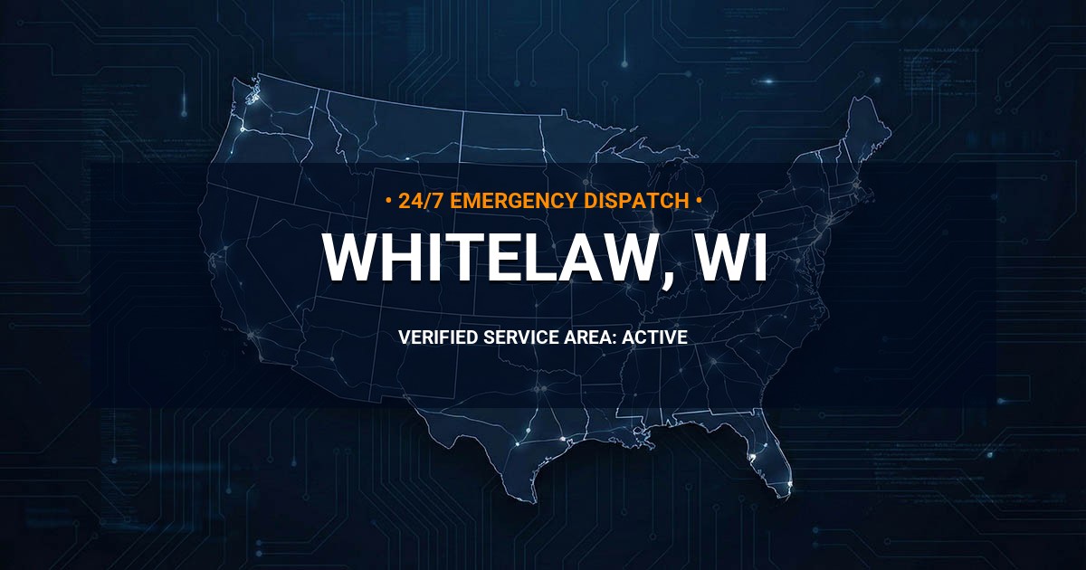 Emergency Plumbing Dispatch Map for Plumbing Services: Whitelaw, WI