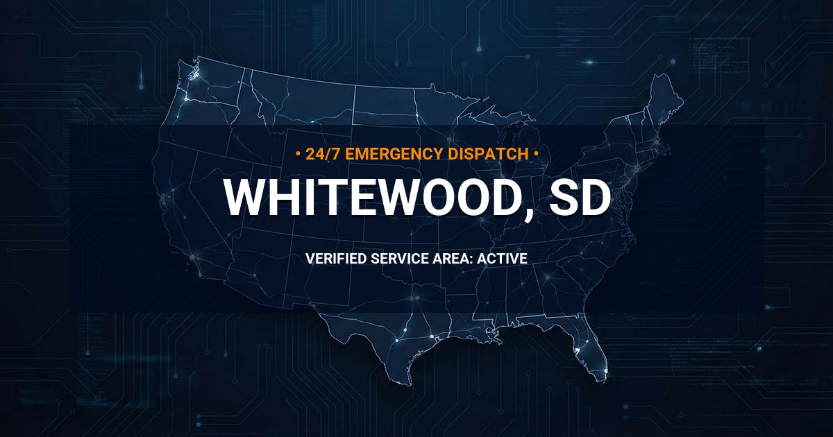 Emergency Plumbing Dispatch Map for Plumbing Services: Whitewood, SD