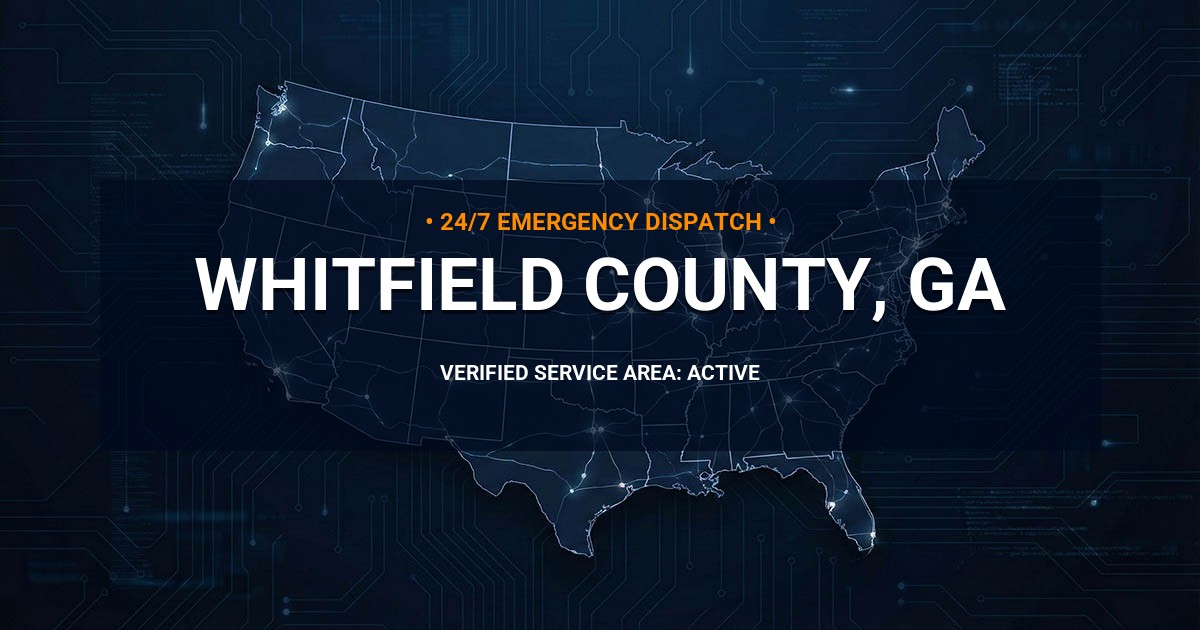 Emergency Plumbing Dispatch Map for Whitfield County Plumbing Logistics