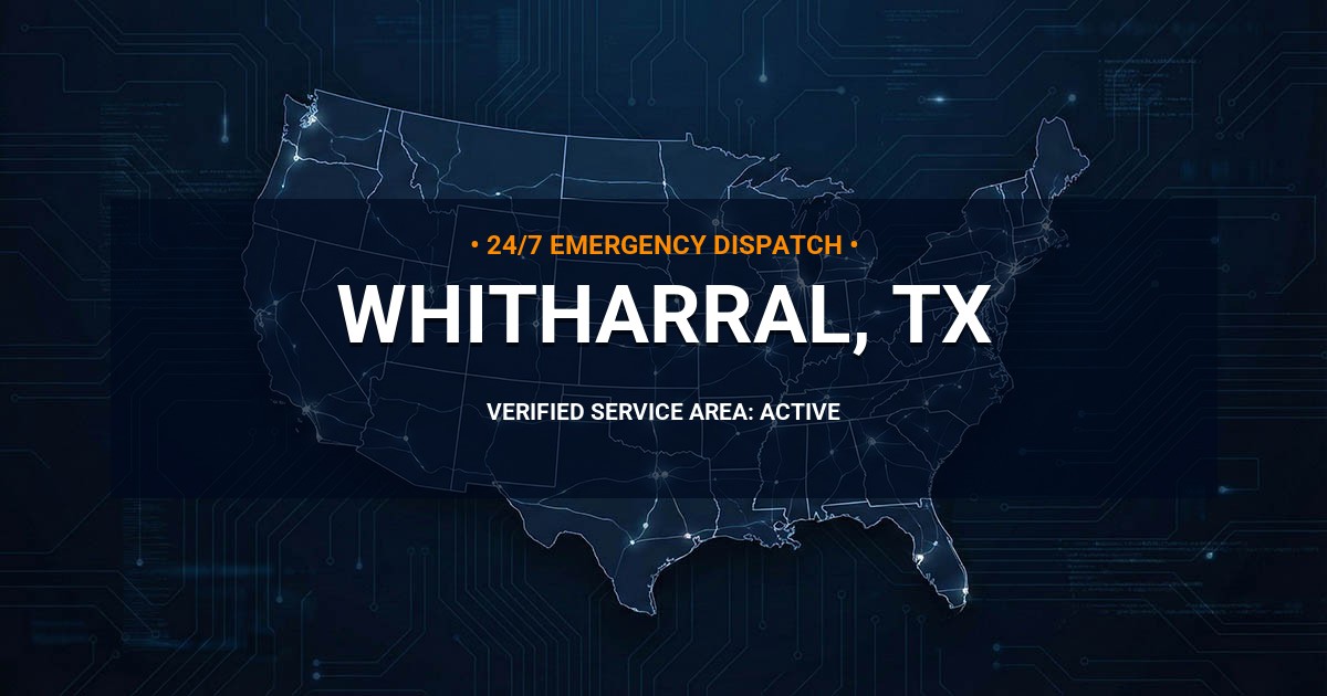 Emergency Plumbing Dispatch Map for Plumbing Services: Whitharral, TX