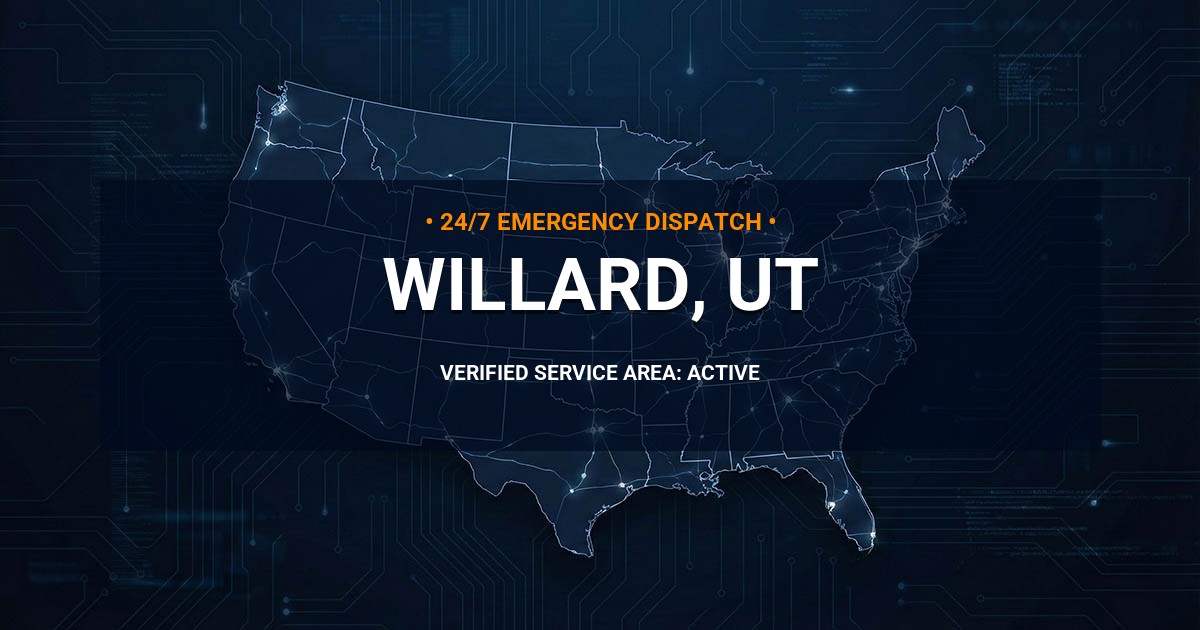Emergency Plumbing Dispatch Map for Plumbing Services: Willard, UT