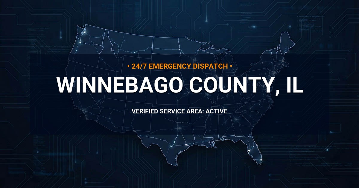 Emergency Plumbing Dispatch Map for Winnebago County Plumbing Logistics